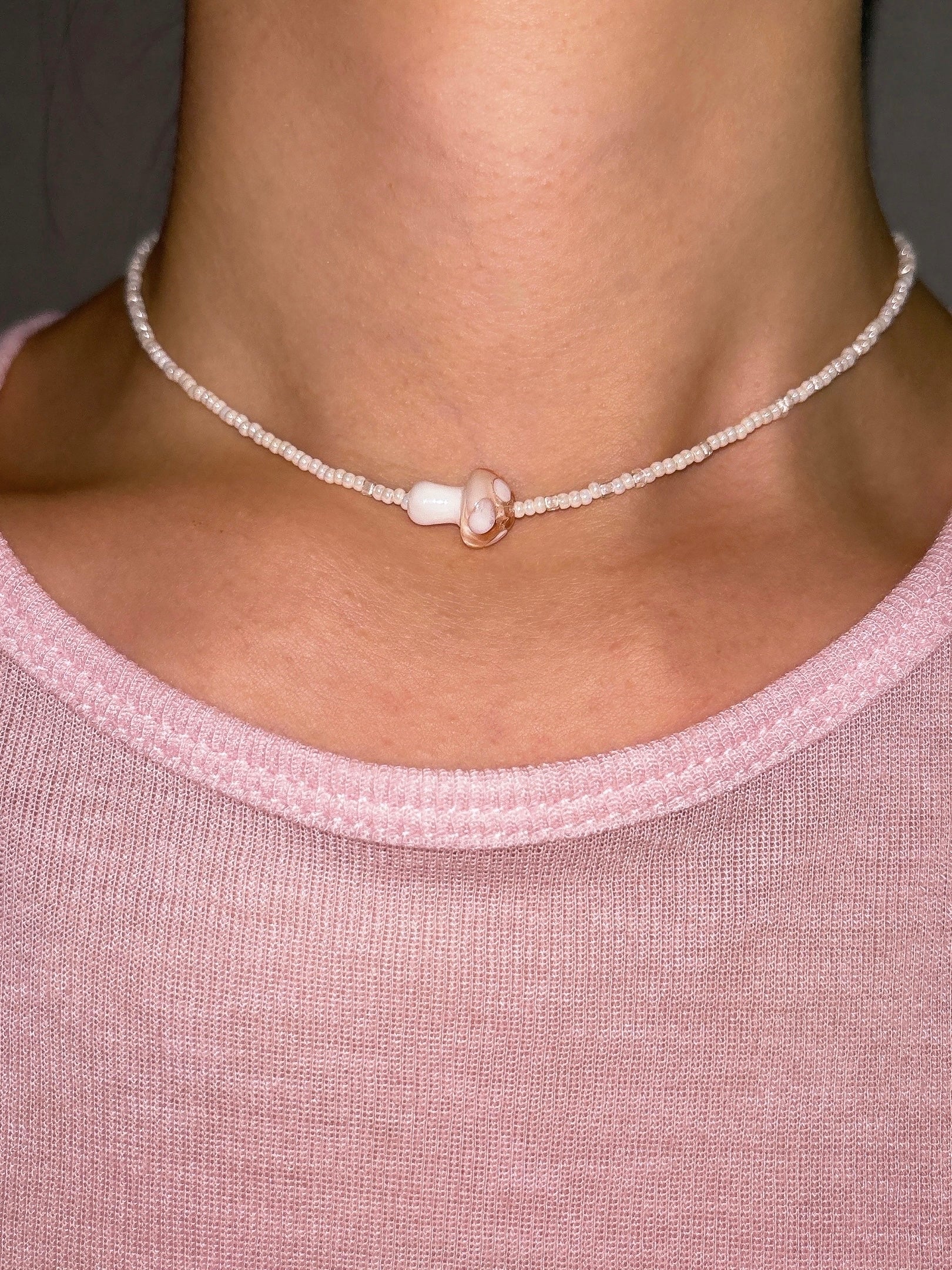 [HANDMADE] MUSHROOM LAND NECKLACE