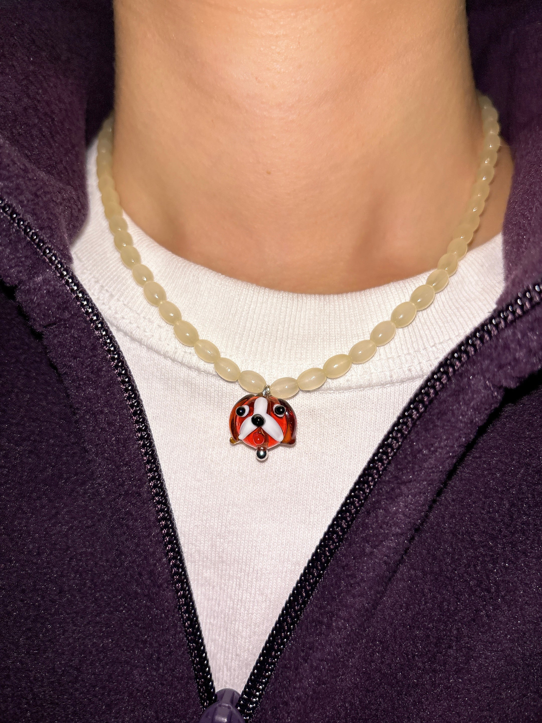 [HANDMADE] PUPPY PENDANT NECKLACE