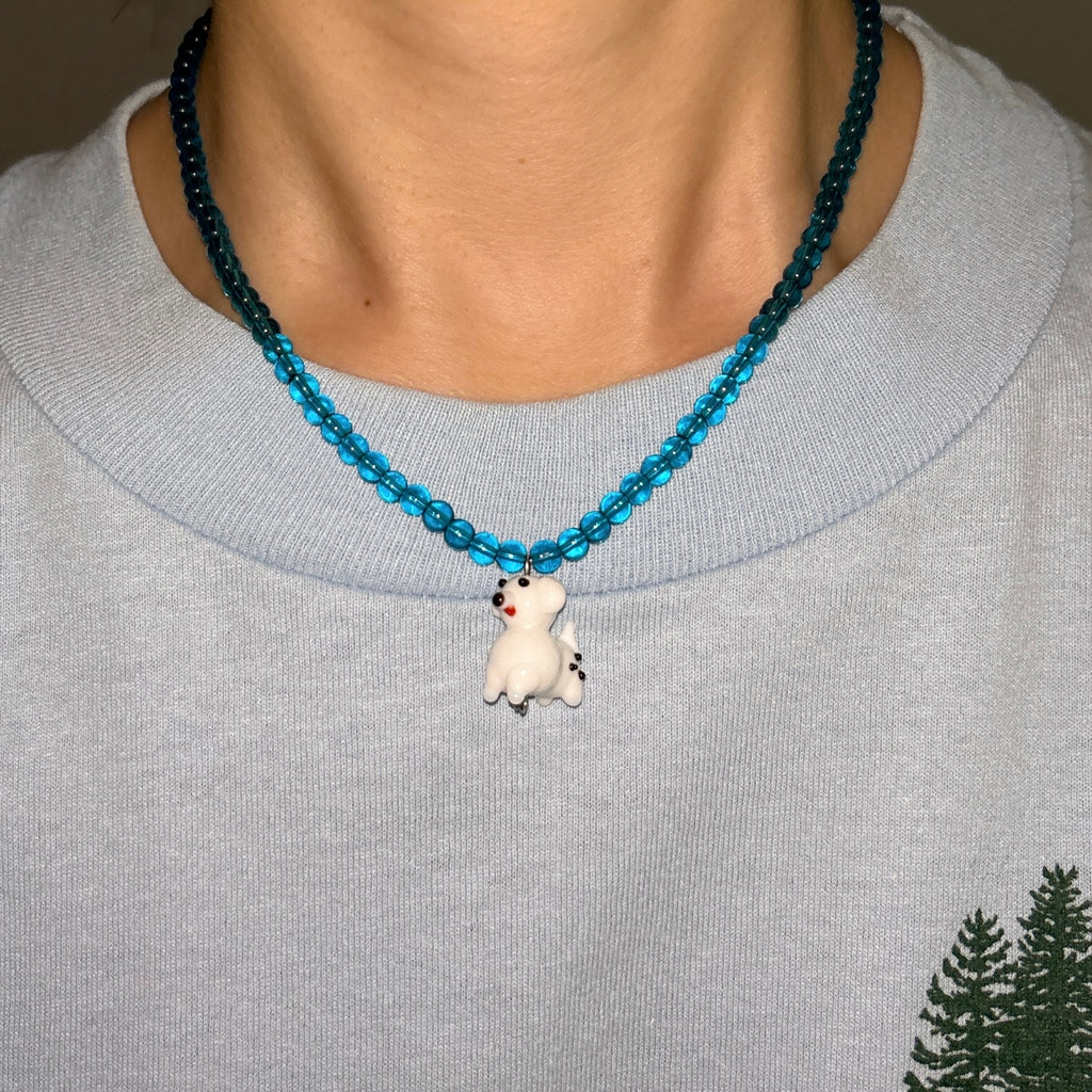 [HANDMADE] PUPPY PENDANT NECKLACE