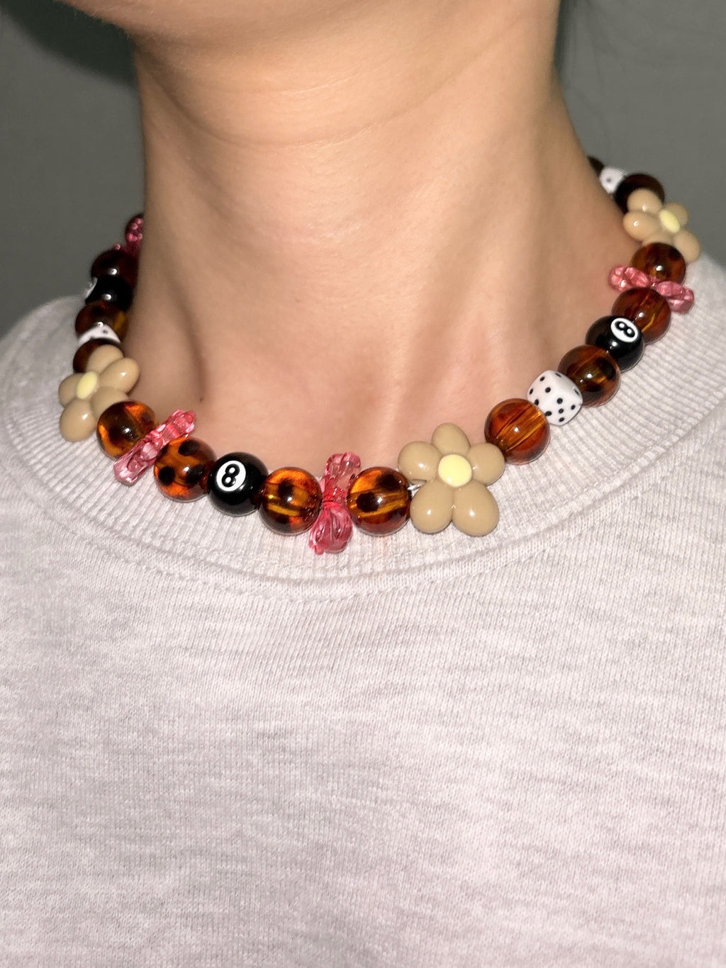 [HANDMADE] GROOVY AMBER NECKLACE