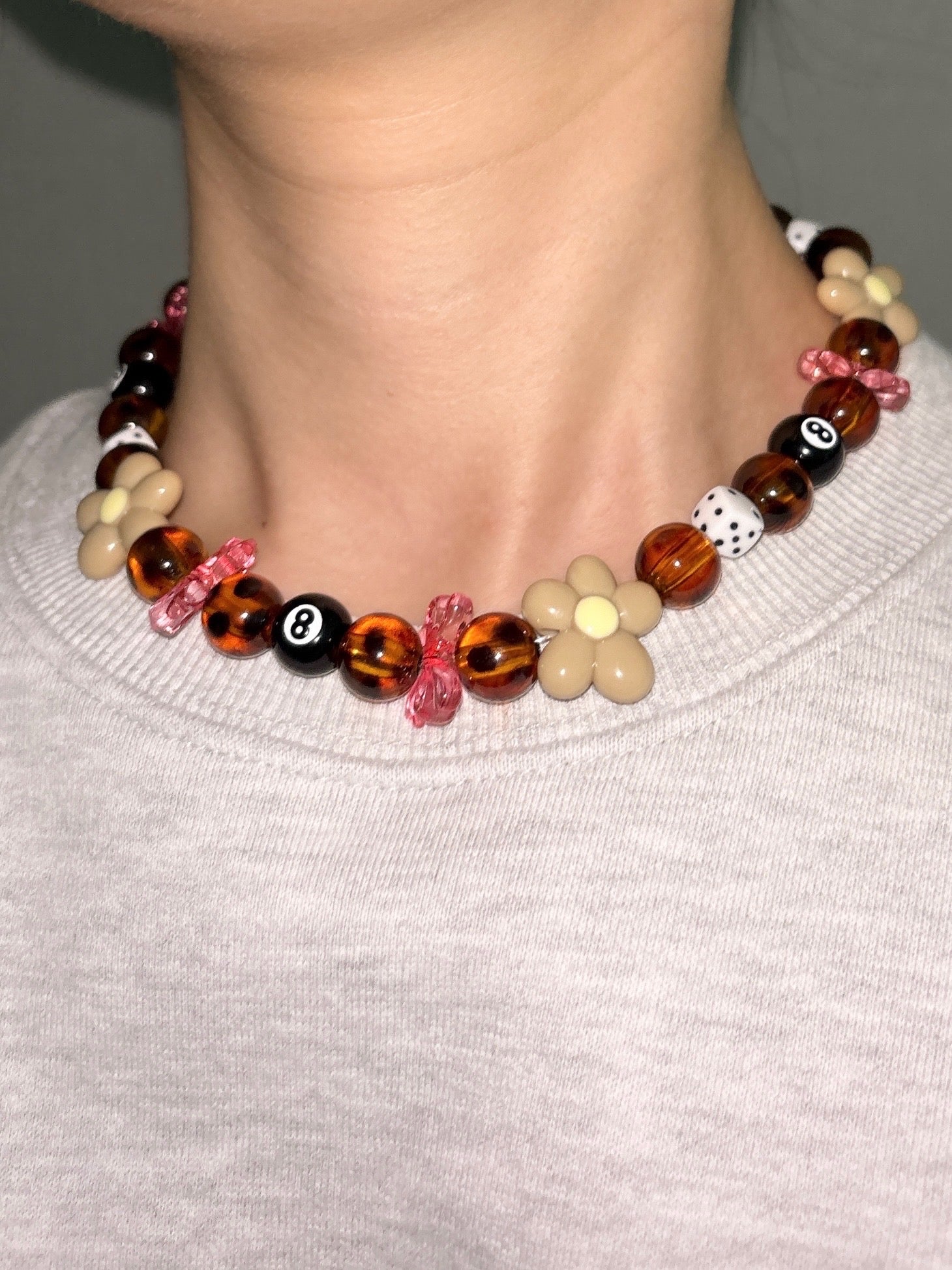 [HANDMADE] GROOVY AMBER NECKLACE