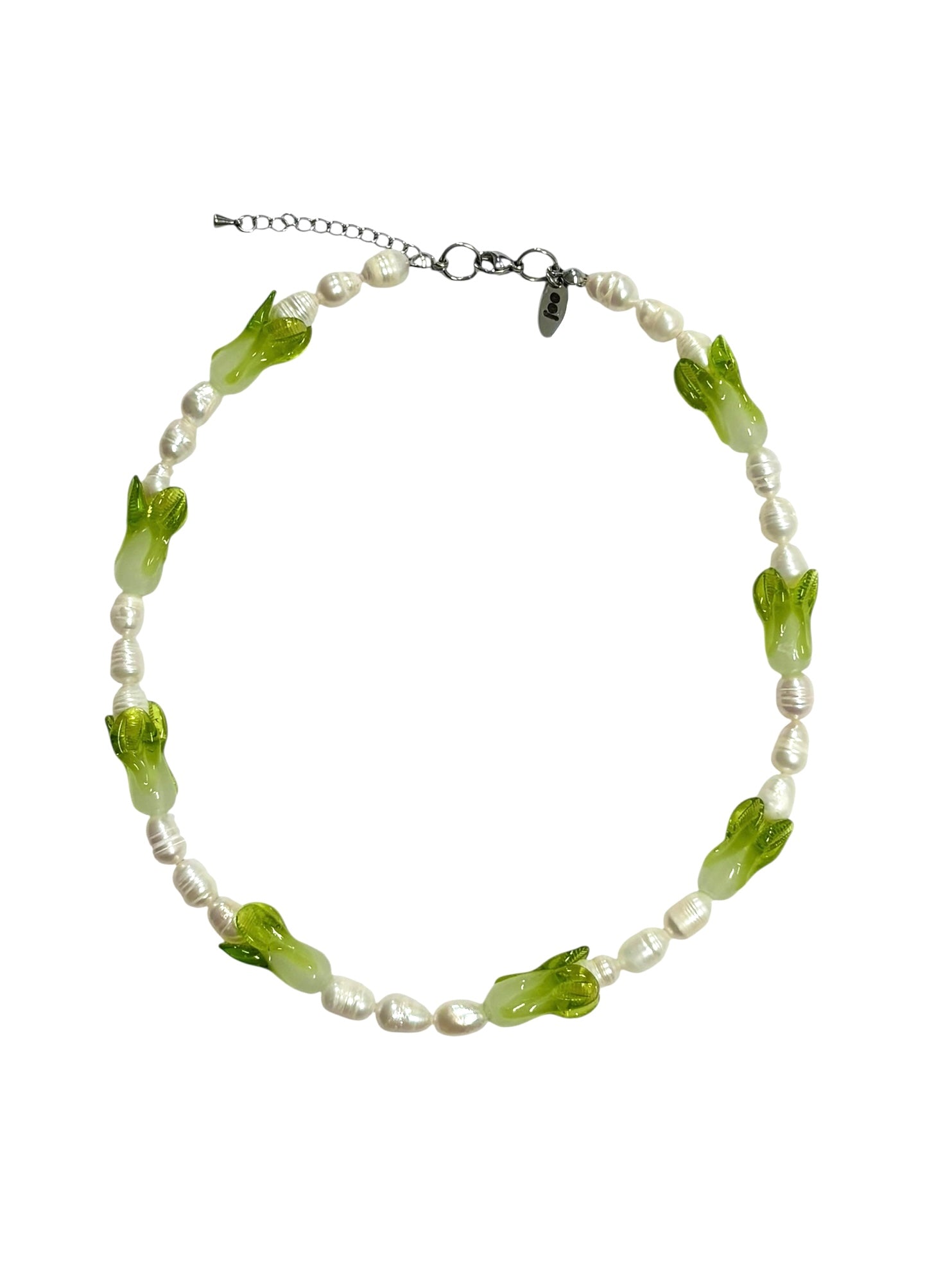 [HANDMADE] GREEN PAK CHOY NECKLACE