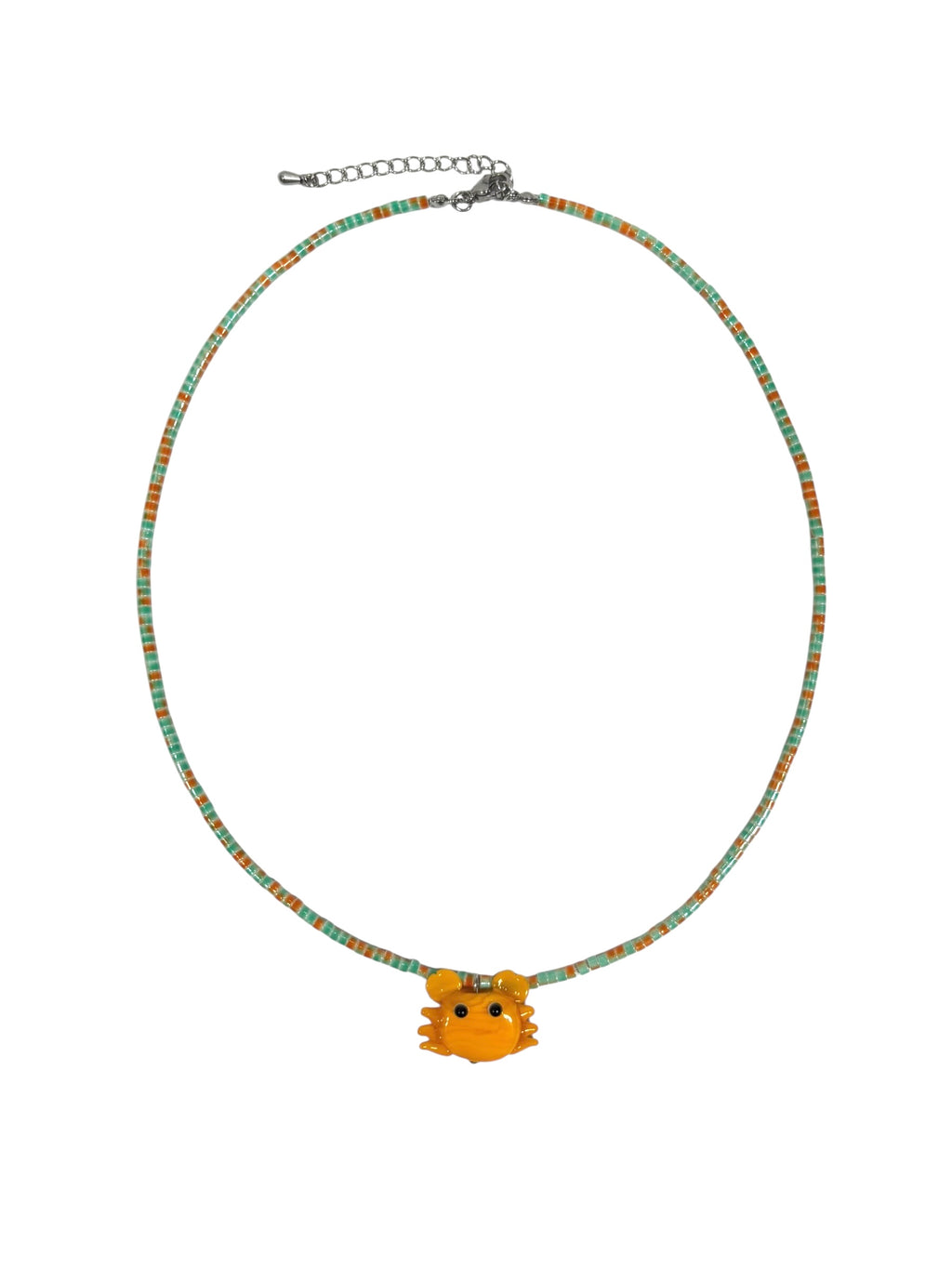 [HANDMADE] ORANCE CRAB NECKLACE