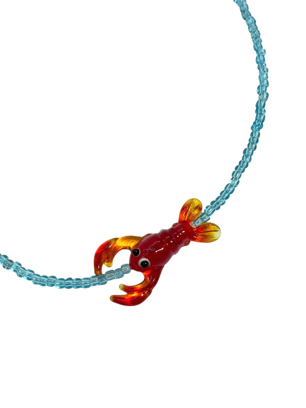 [HANDMADE] GLASS LOBSTER NECKLACE